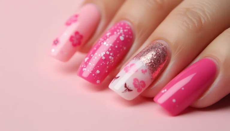 pink nail designs