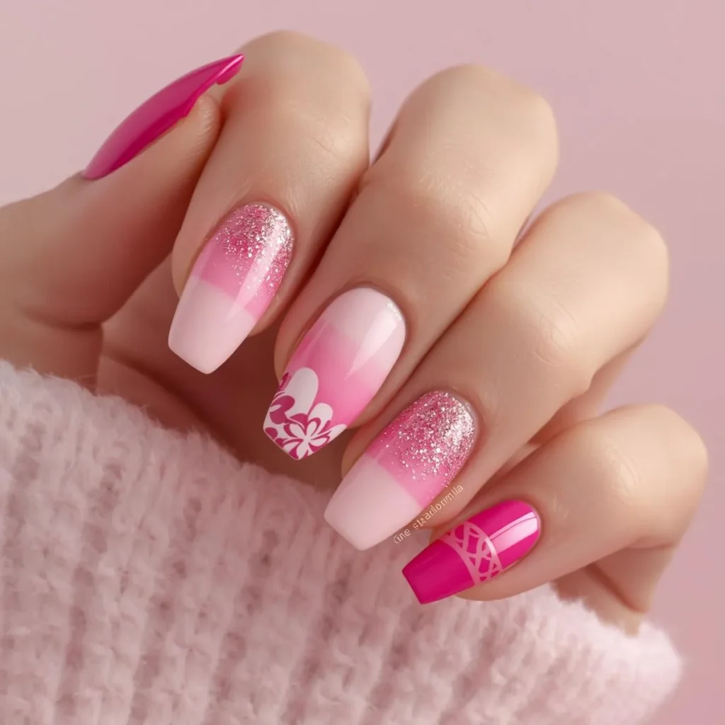 pink nail designs