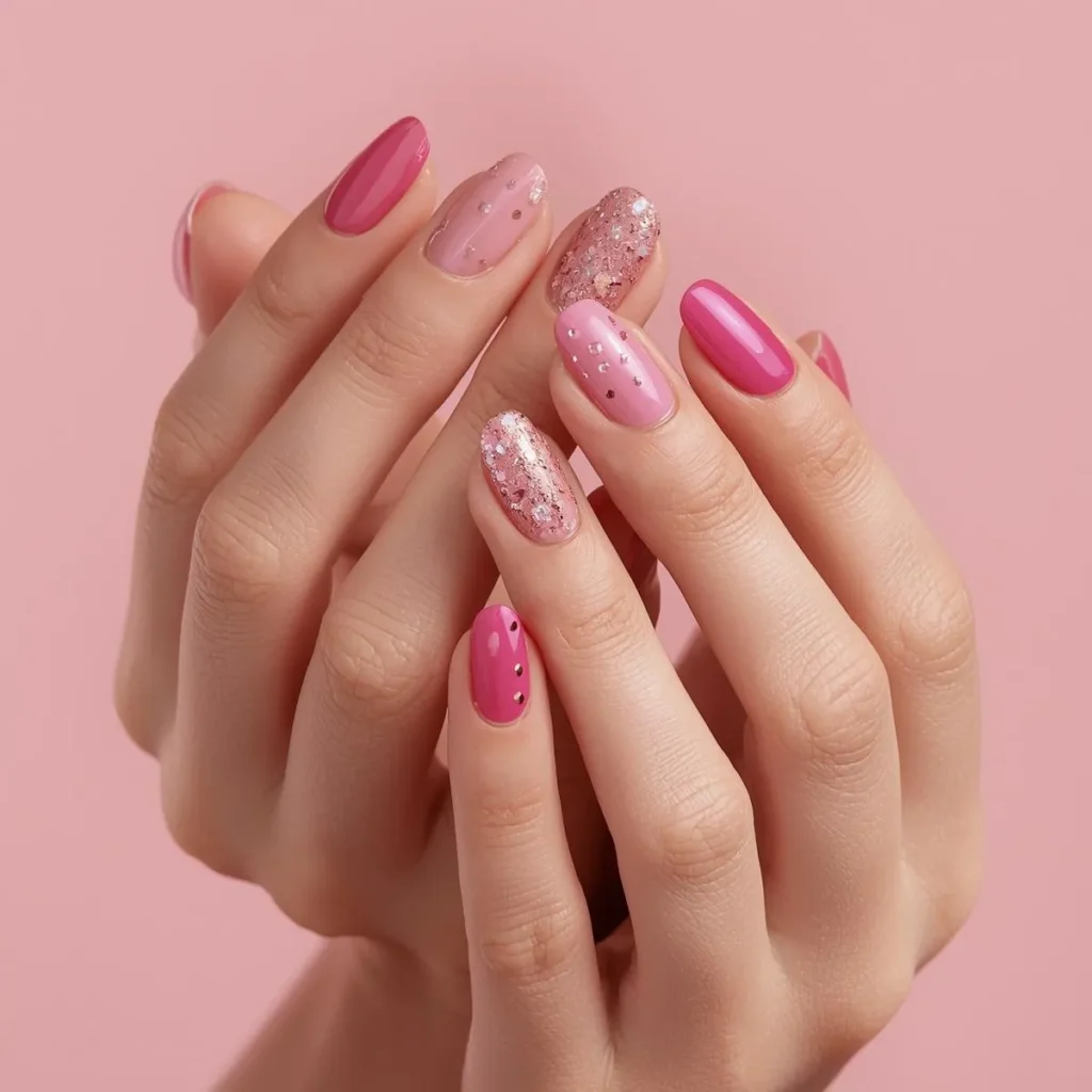 pink nail designs