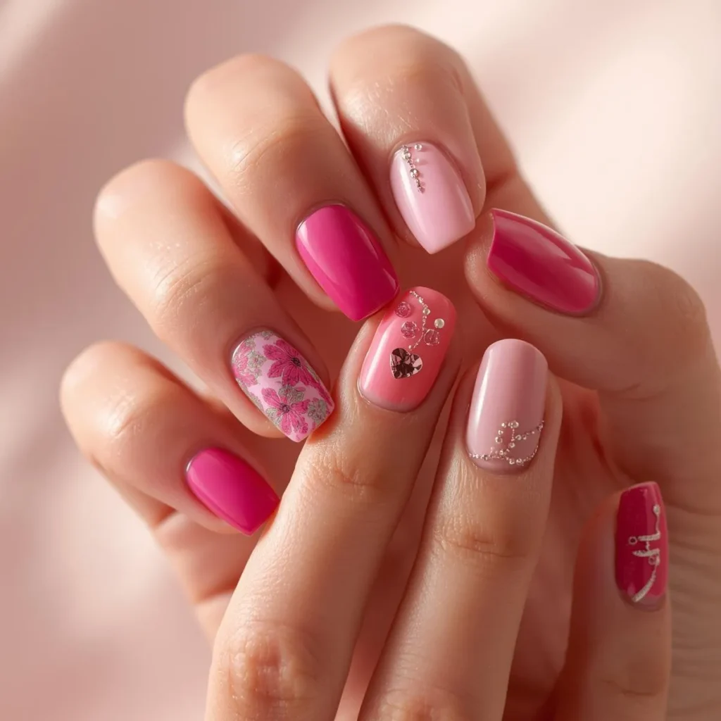 pink nail designs